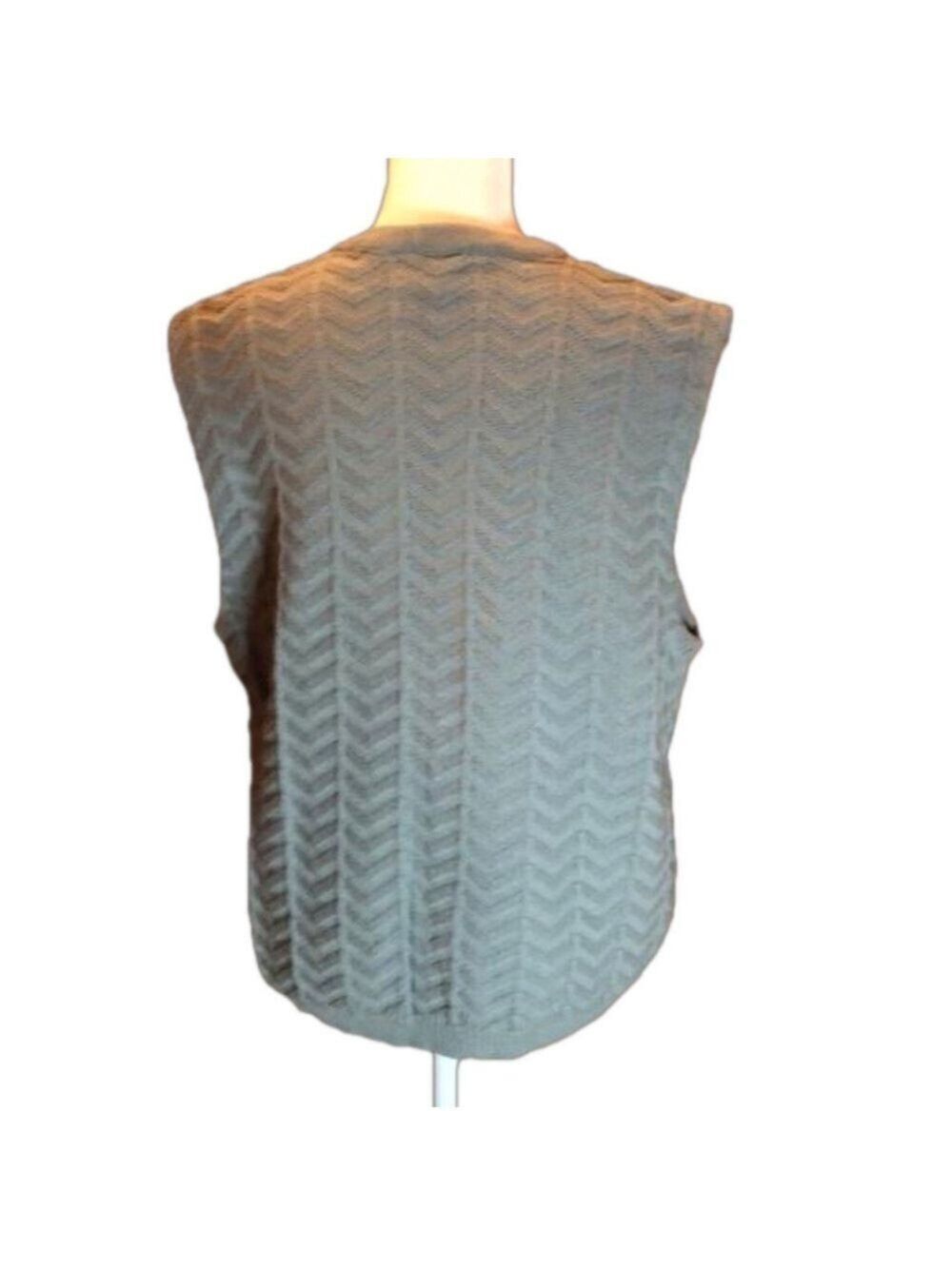 EASTBROOK Clothing Company Zip Front Gray Cable Knit Golf Vest Size M - Picture 5 of 9